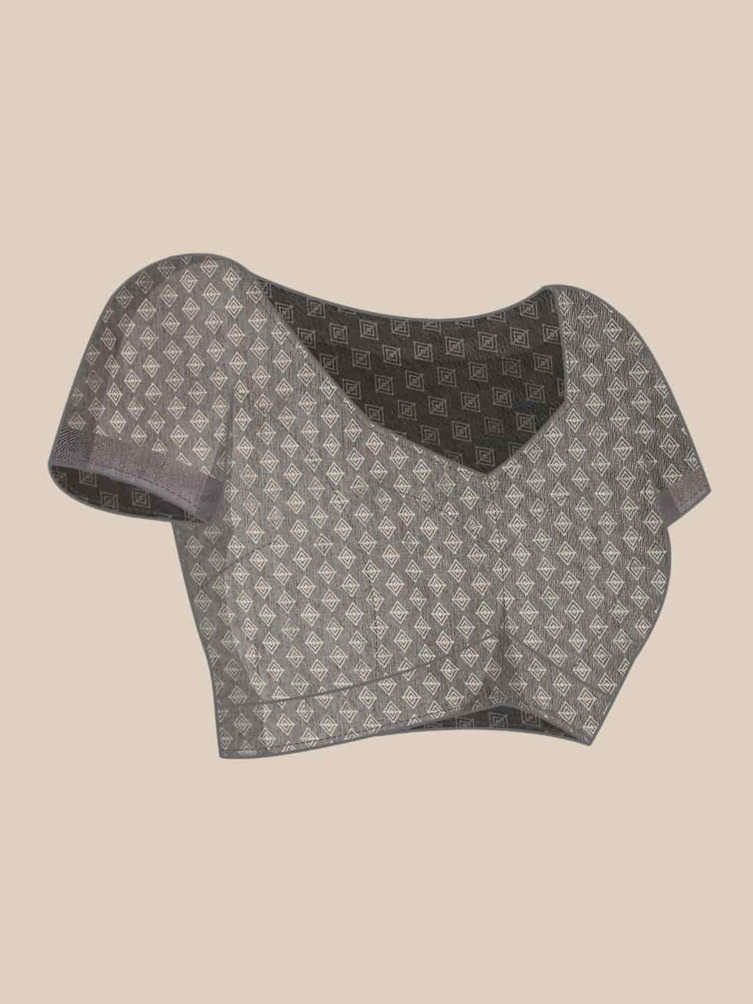 Digital Printed Cotton Blend Chanderi Saree