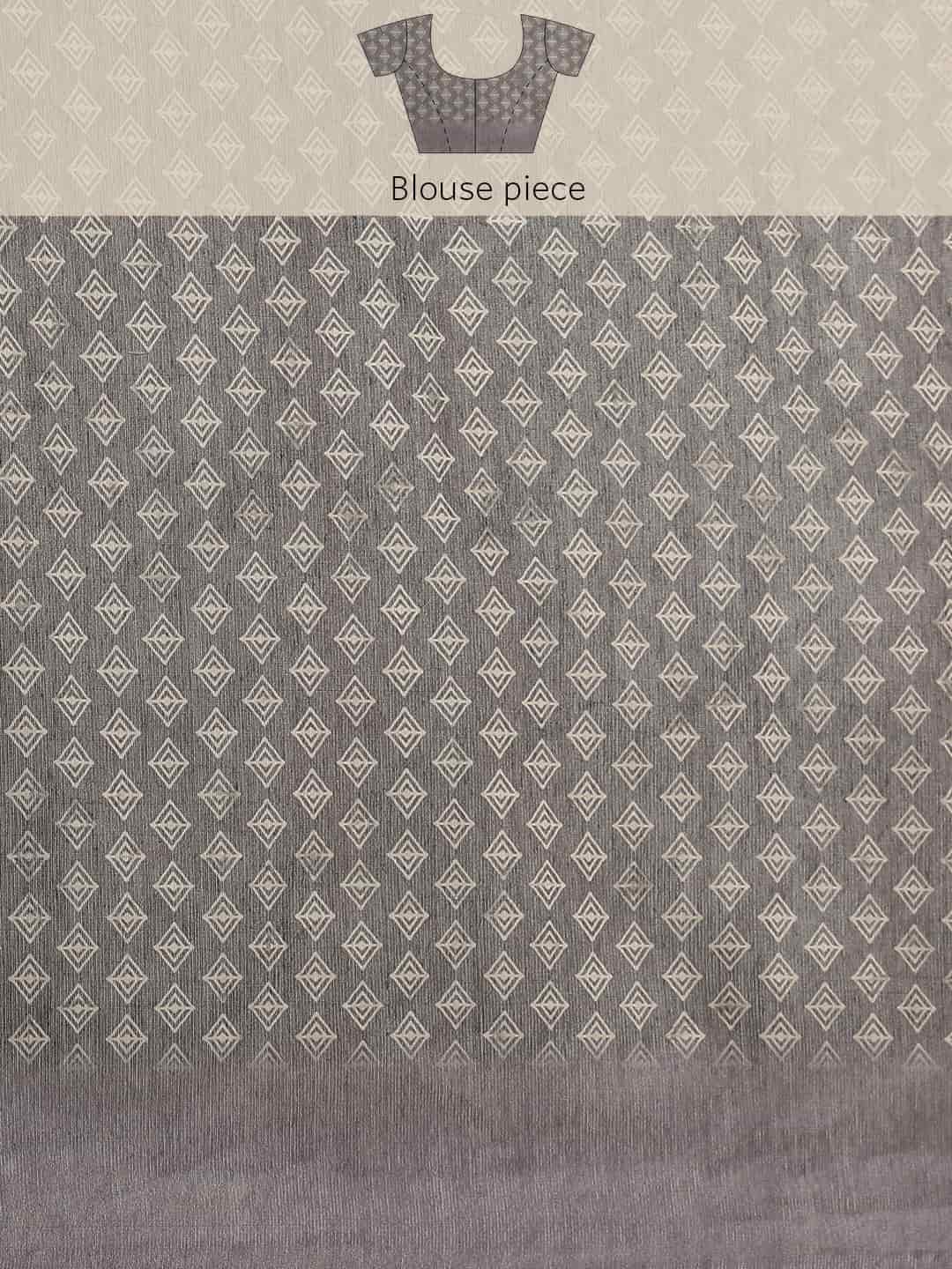 Digital Printed Cotton Blend Chanderi Saree