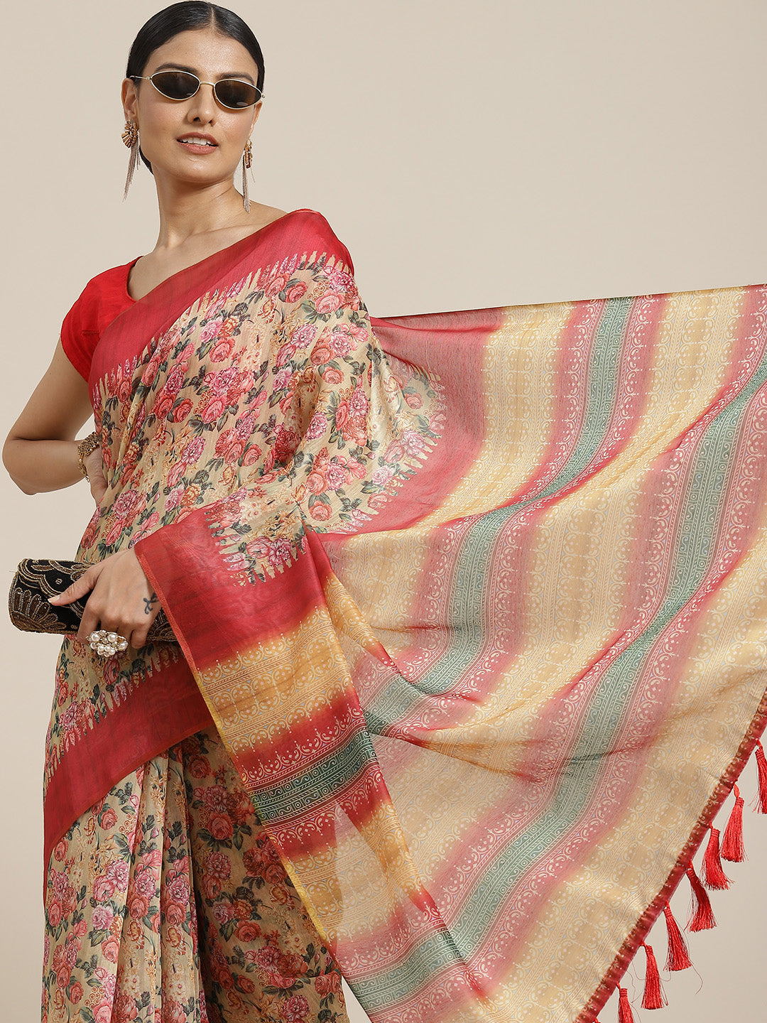 Women's Kalamkari Digital Printed Saree