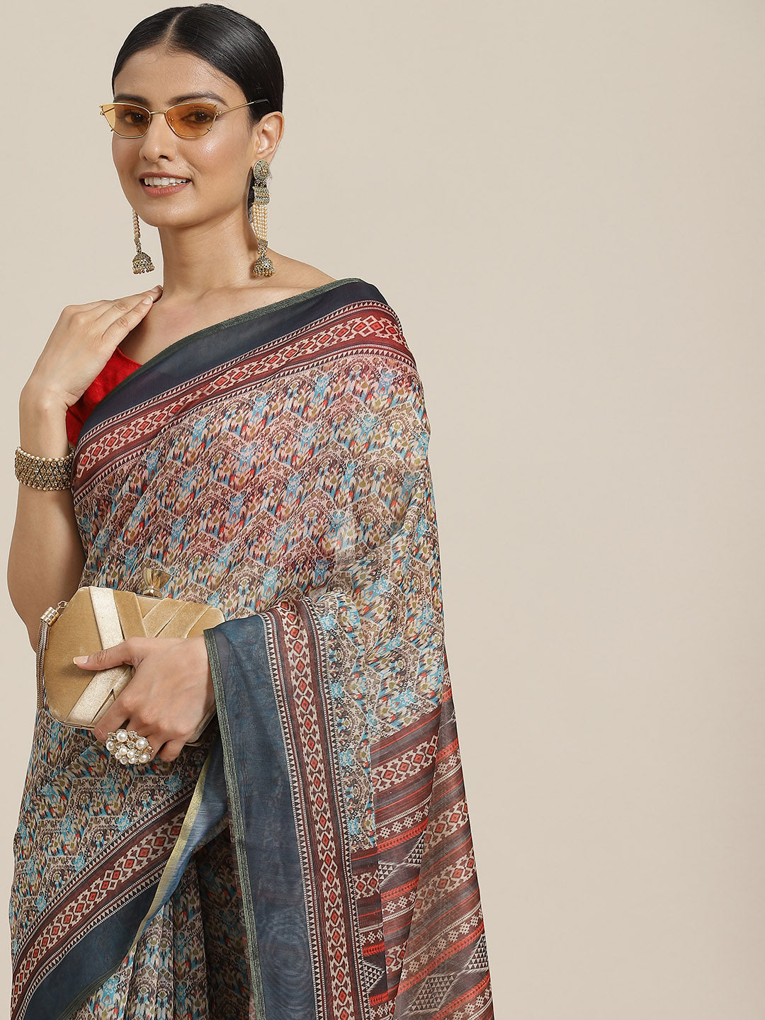 Women's Kalamkari Digital Printed Saree