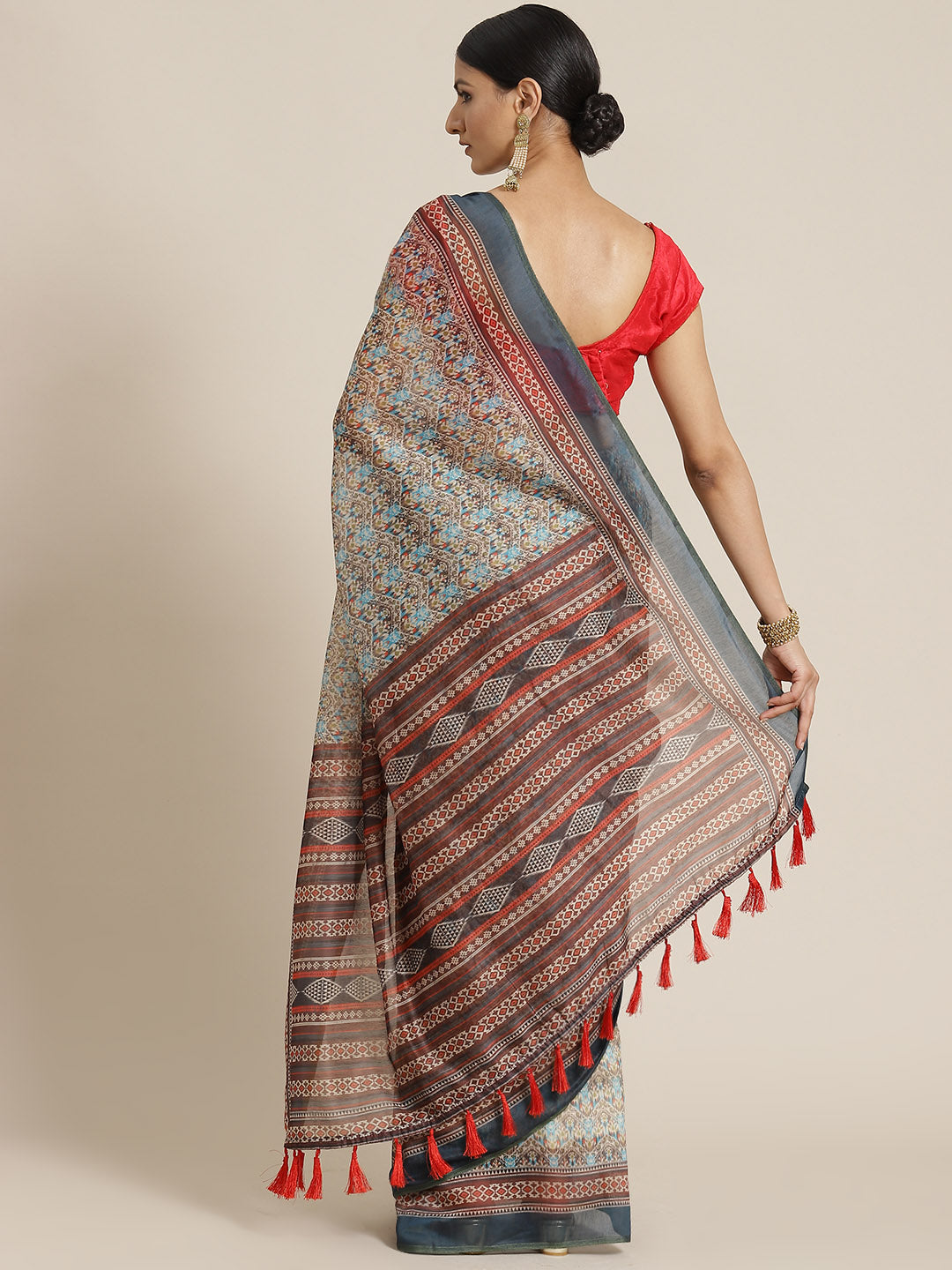 Women's Kalamkari Digital Printed Saree
