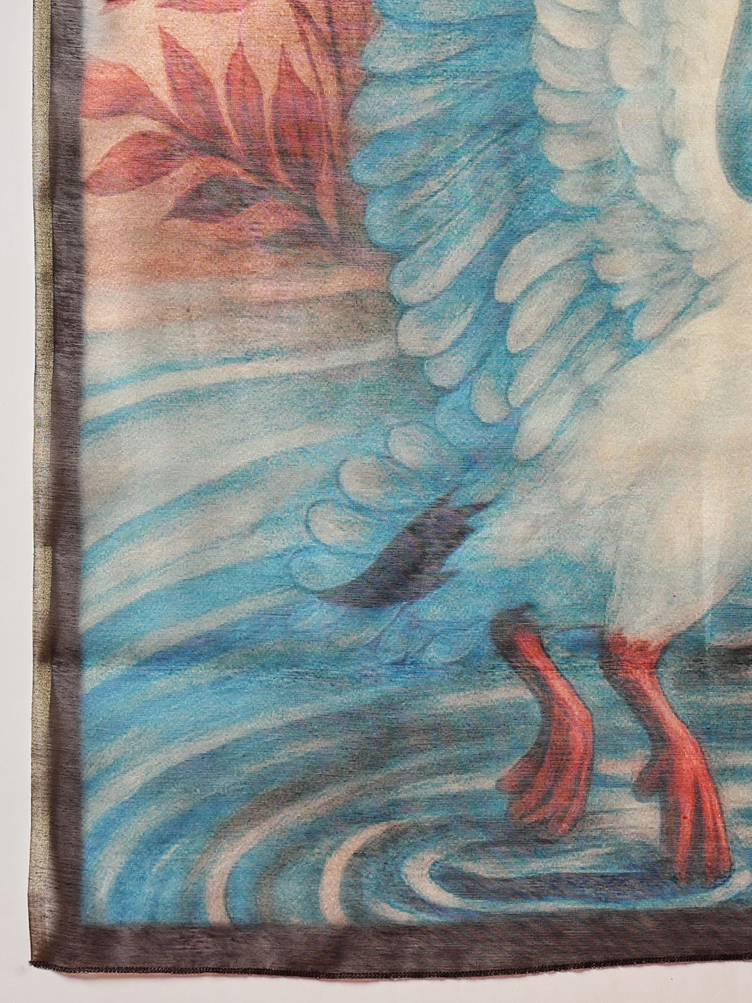 Digital Printed Chanderi Saree