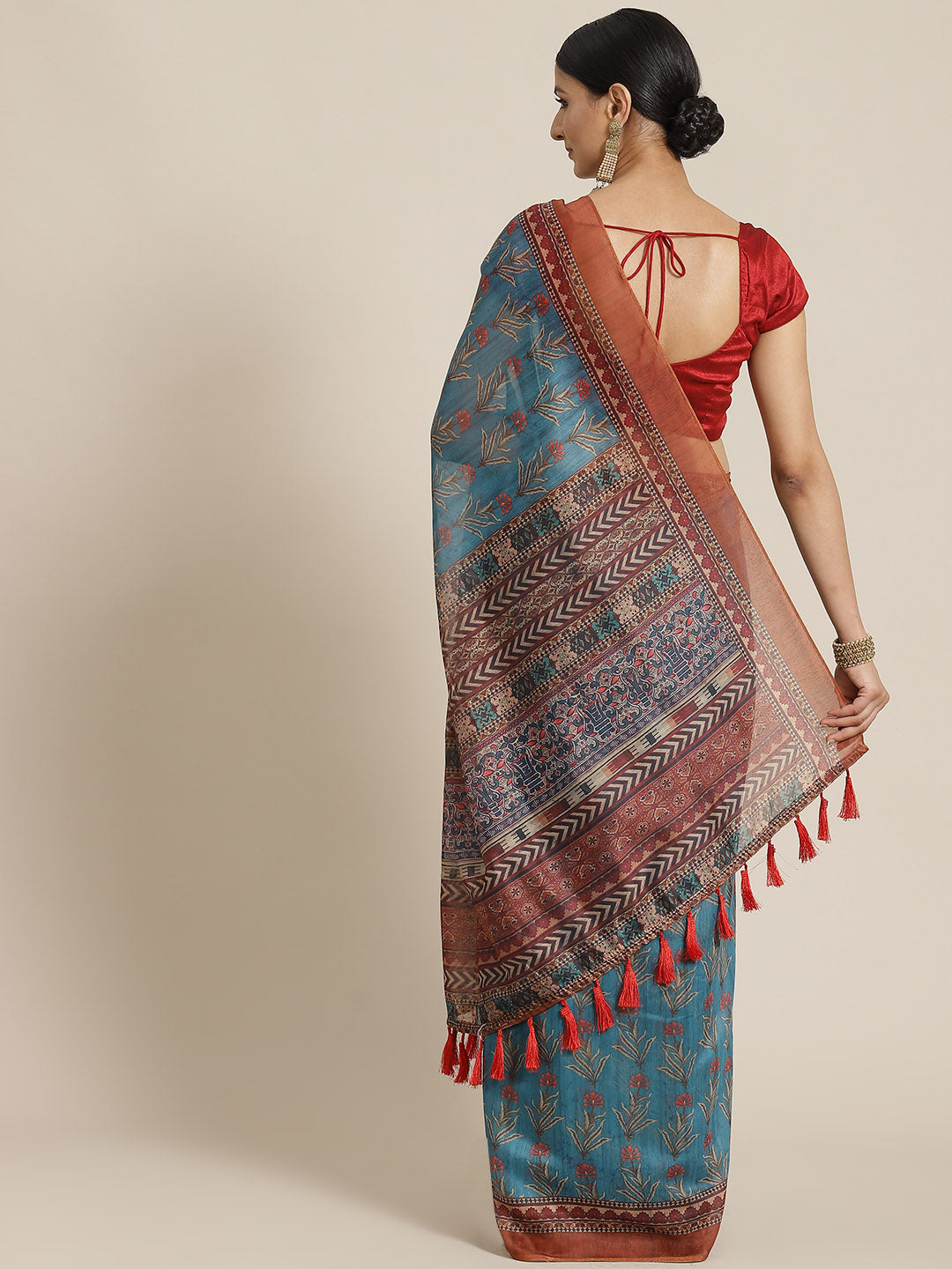 Women's Kalamkari Digital Printed Saree