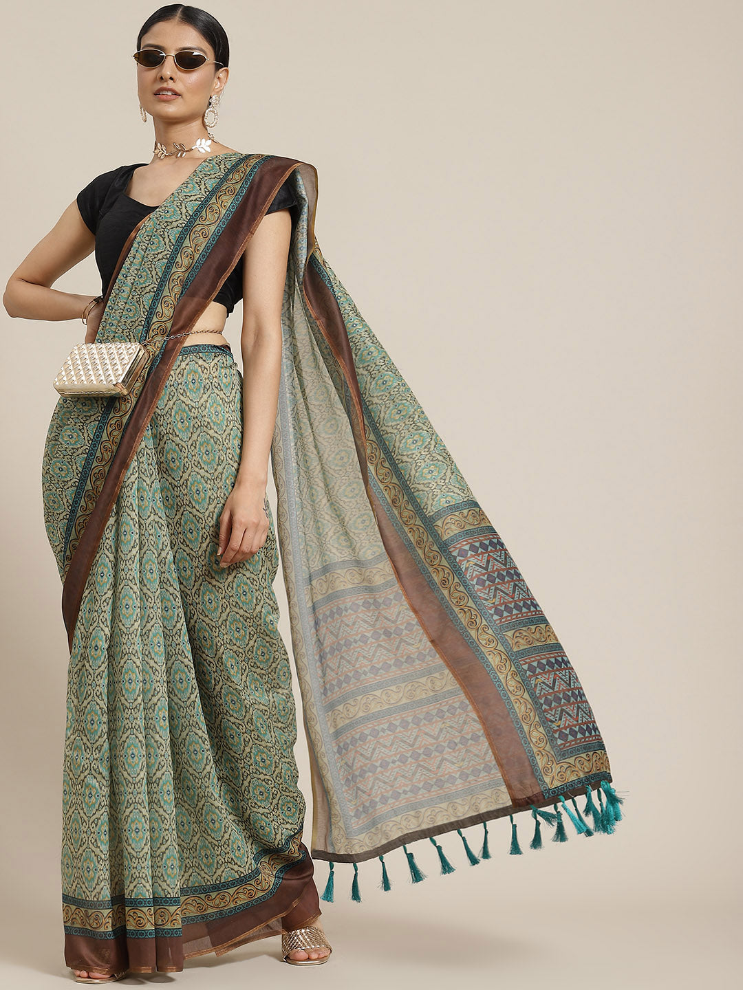 Women's Kalamkari Digital Printed Saree