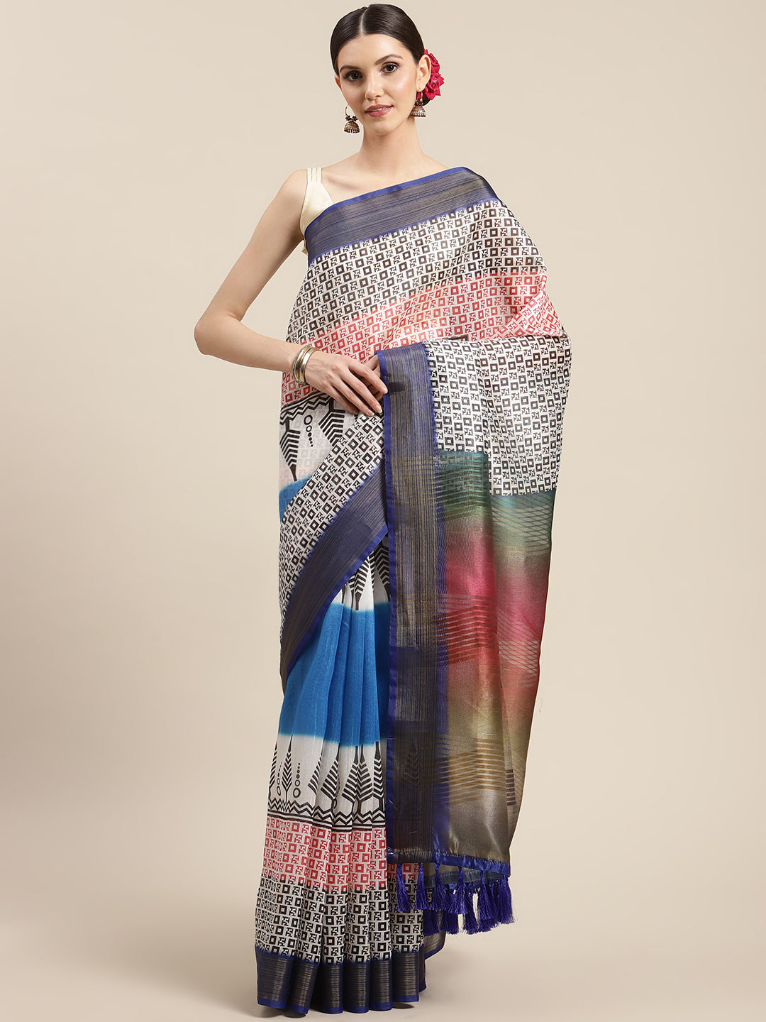 Women's Batik Digital Printed Saree