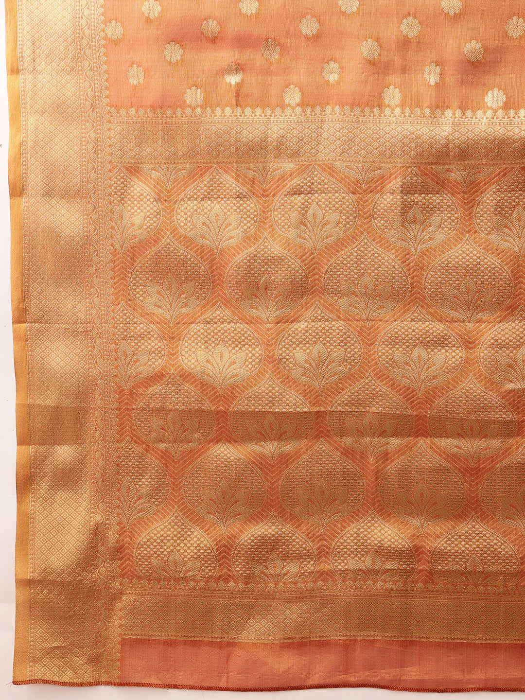 Women's Kanjivaram Tissue Silk Zari Woven Saree