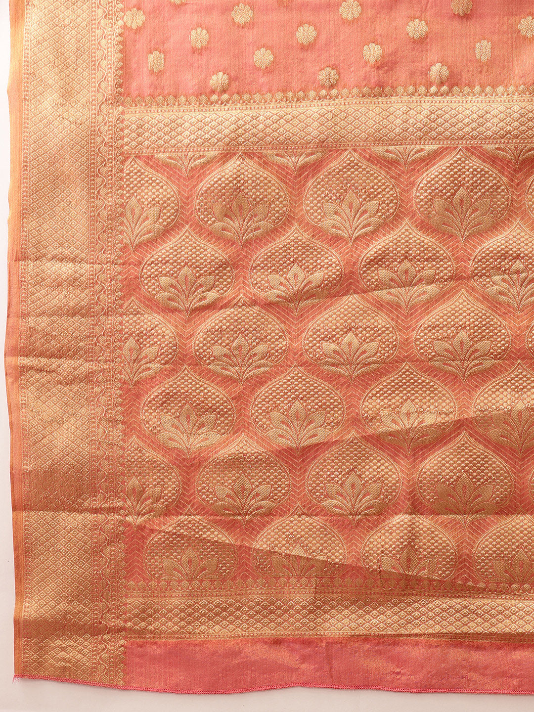 Women's Kanjivaram Tissue Silk Zari Woven Saree