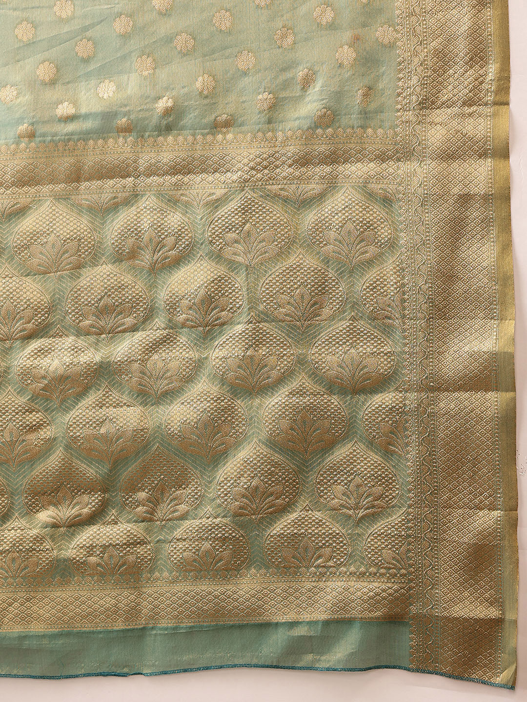 Women's Kanjivaram Tissue Silk Zari Woven Saree