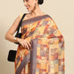 Floral Printed Cotton Saree With Blouse Piece