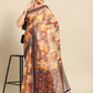 Floral Printed Cotton Saree With Blouse Piece