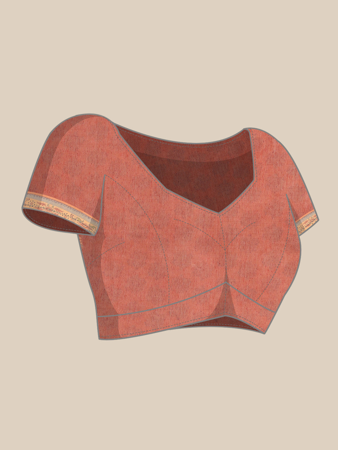 Floral Printed Cotton Saree With Blouse Piece