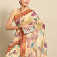 Floral Printed Cotton Saree With Blouse Piece