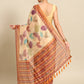 Floral Printed Cotton Saree With Blouse Piece