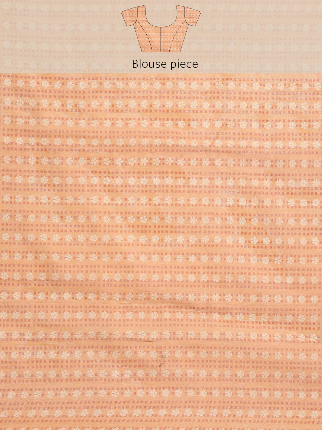 Floral Printed Cotton Saree With Blouse Piece