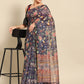 Floral Printed Cotton Saree With Blouse Piece