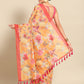 Floral Printed Cotton Saree With Blouse Piece
