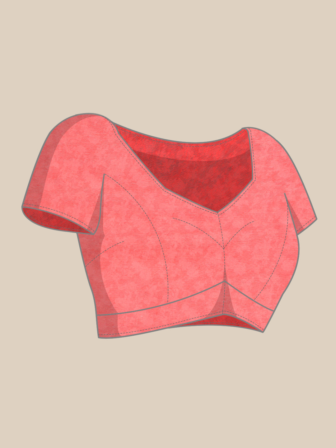 Floral Printed Cotton Saree With Blouse Piece