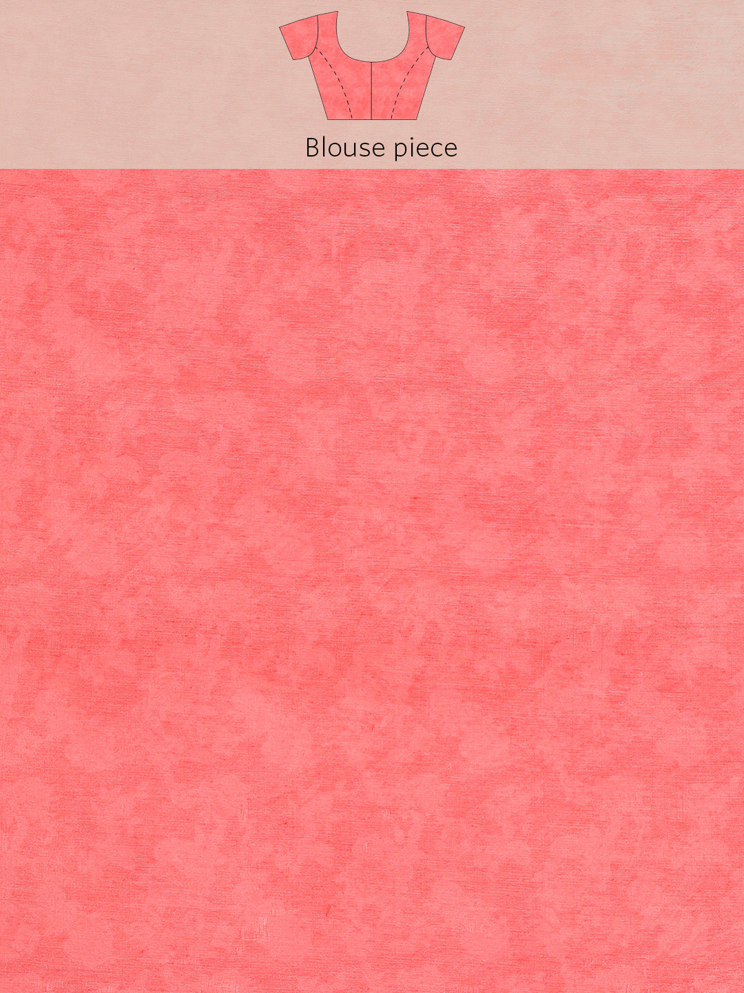 Floral Printed Cotton Saree With Blouse Piece