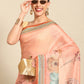 Floral Printed Cotton Saree With Blouse Piece