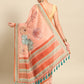 Floral Printed Cotton Saree With Blouse Piece