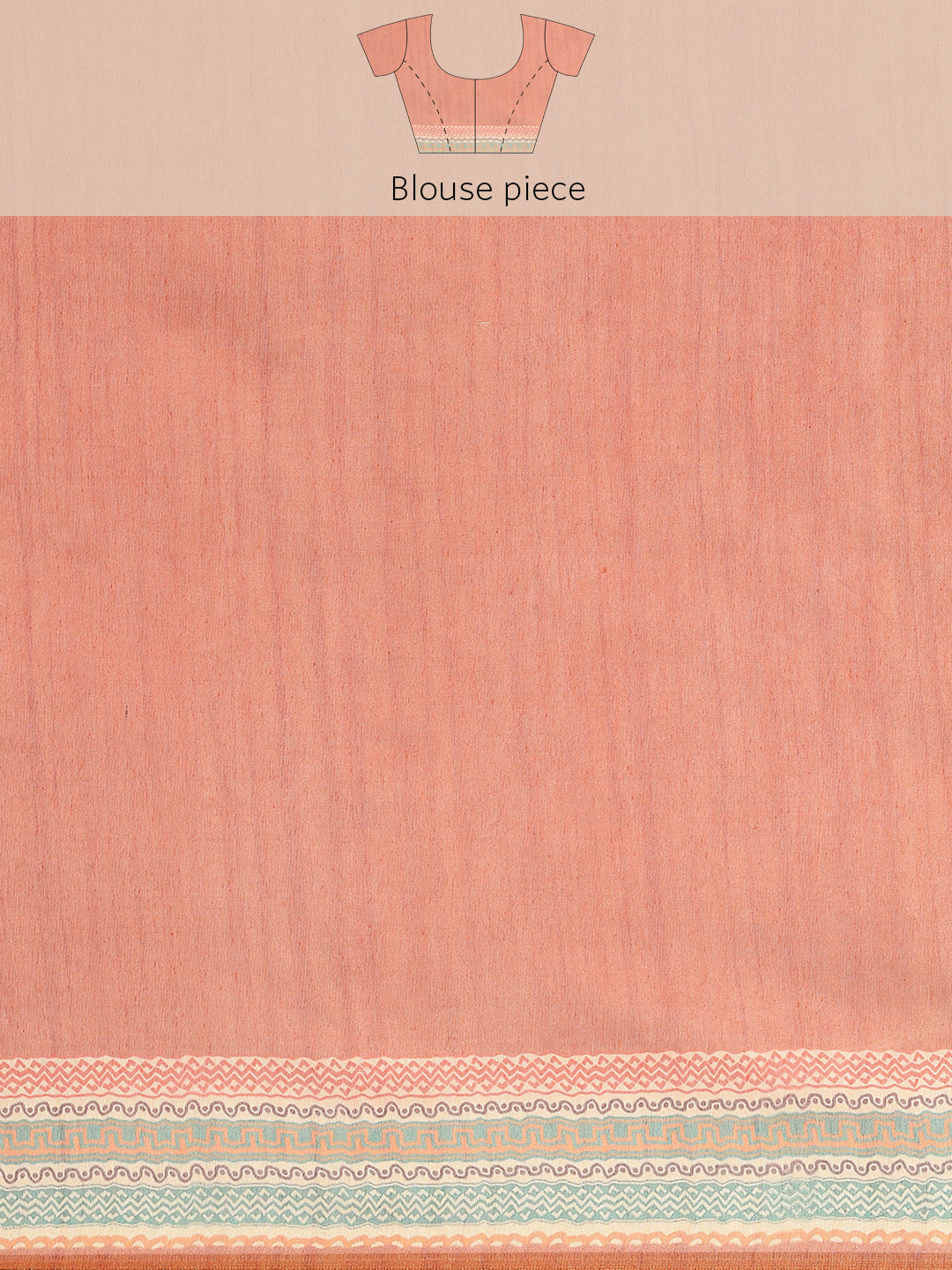 Floral Printed Cotton Saree With Blouse Piece