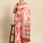 Floral Printed Cotton Saree With Blouse Piece
