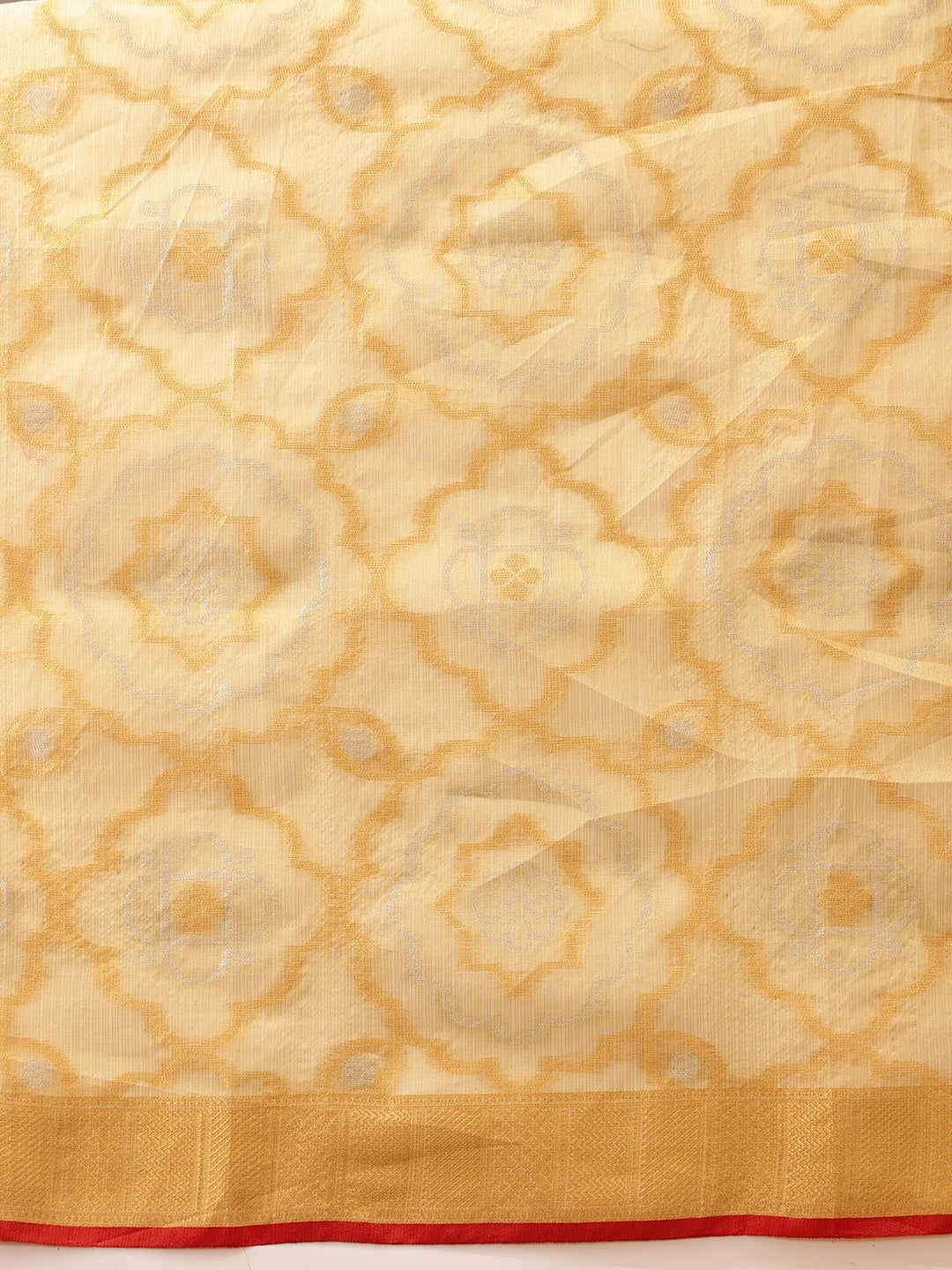 Kota Doria Silk Zari Woven Saree