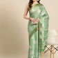 Soft Silk Digital Printed Zari Border Saree