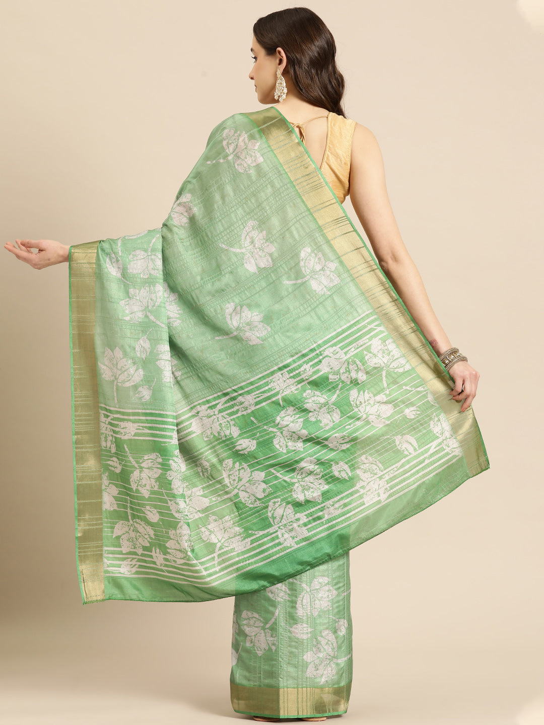Soft Silk Digital Printed Zari Border Saree
