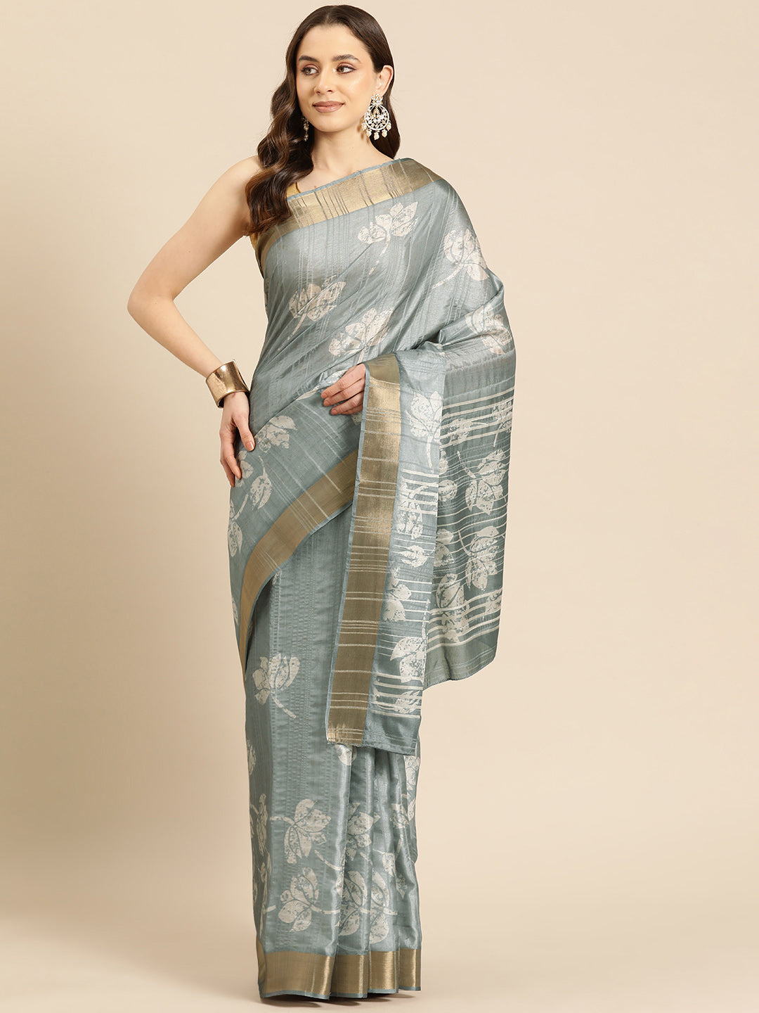 Soft Silk Digital Printed Zari Border Saree