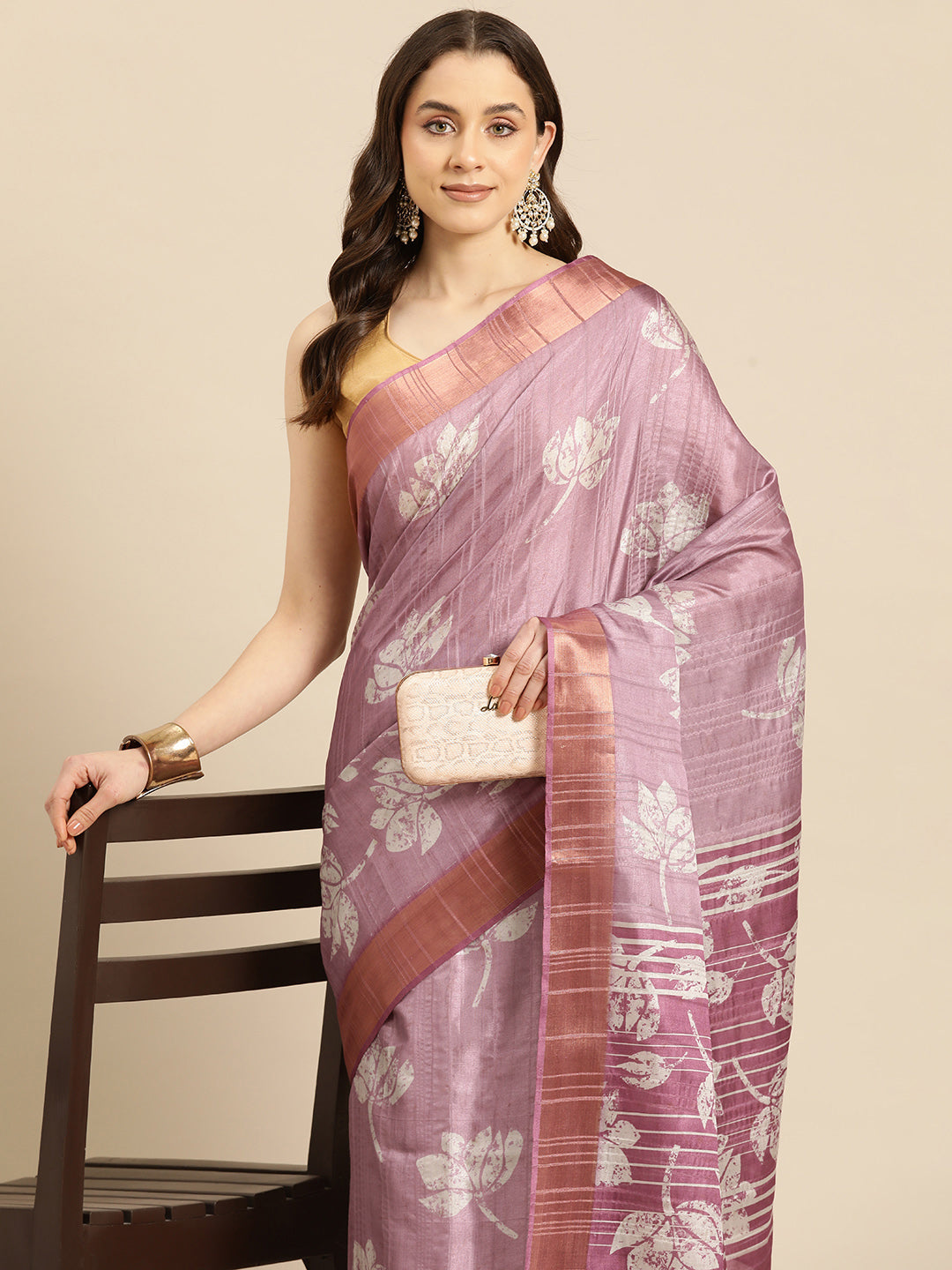 Soft Silk Digital Printed Zari Border Saree