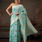 Multicolor Floral Work Cotton Saree