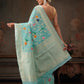 Multicolor Floral Work Cotton Saree