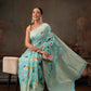 Multicolor Floral Work Cotton Saree