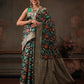 Multicolor Floral Work Cotton Saree