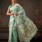 Woven Thread Floral Work Cotton Saree
