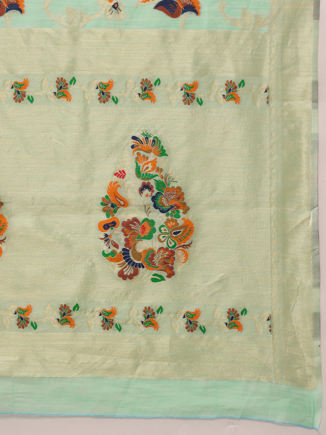 Woven Thread Floral Work Cotton Saree