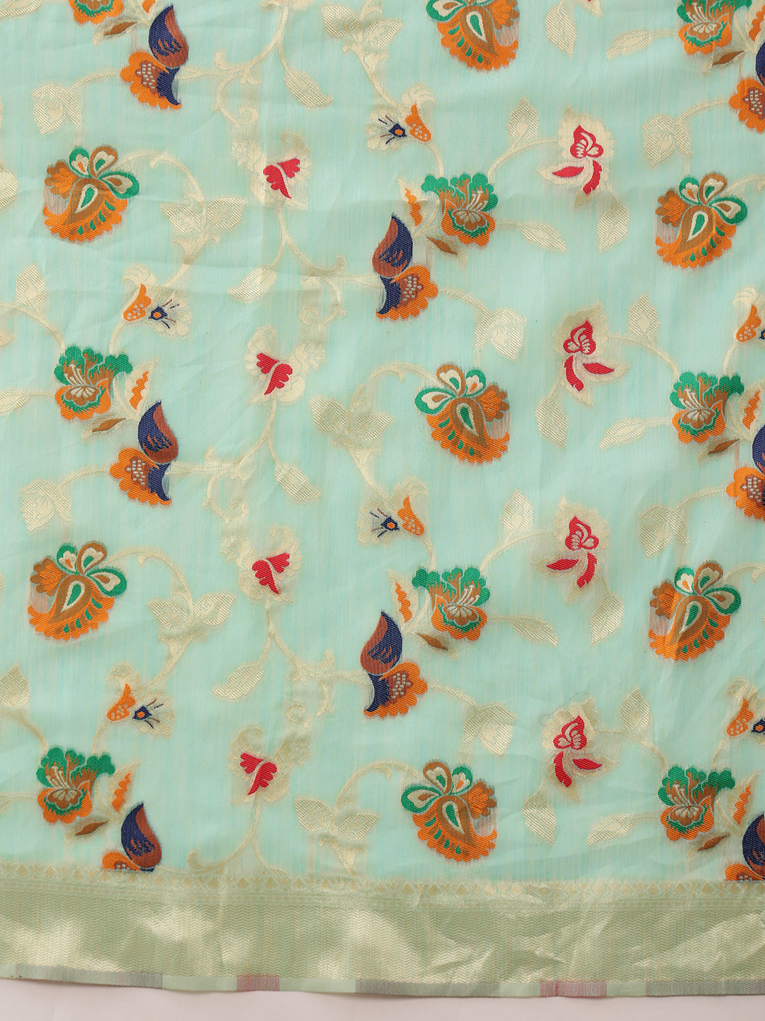 Woven Thread Floral Work Cotton Saree