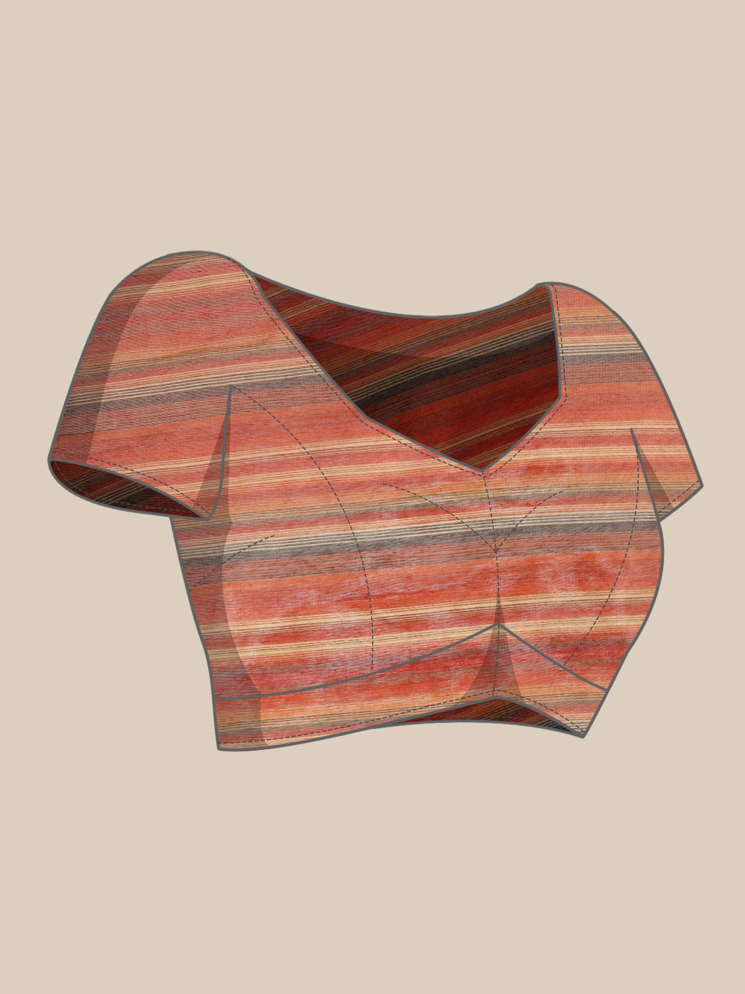 Women's Block Print Cotton Saree With Blouse Piece