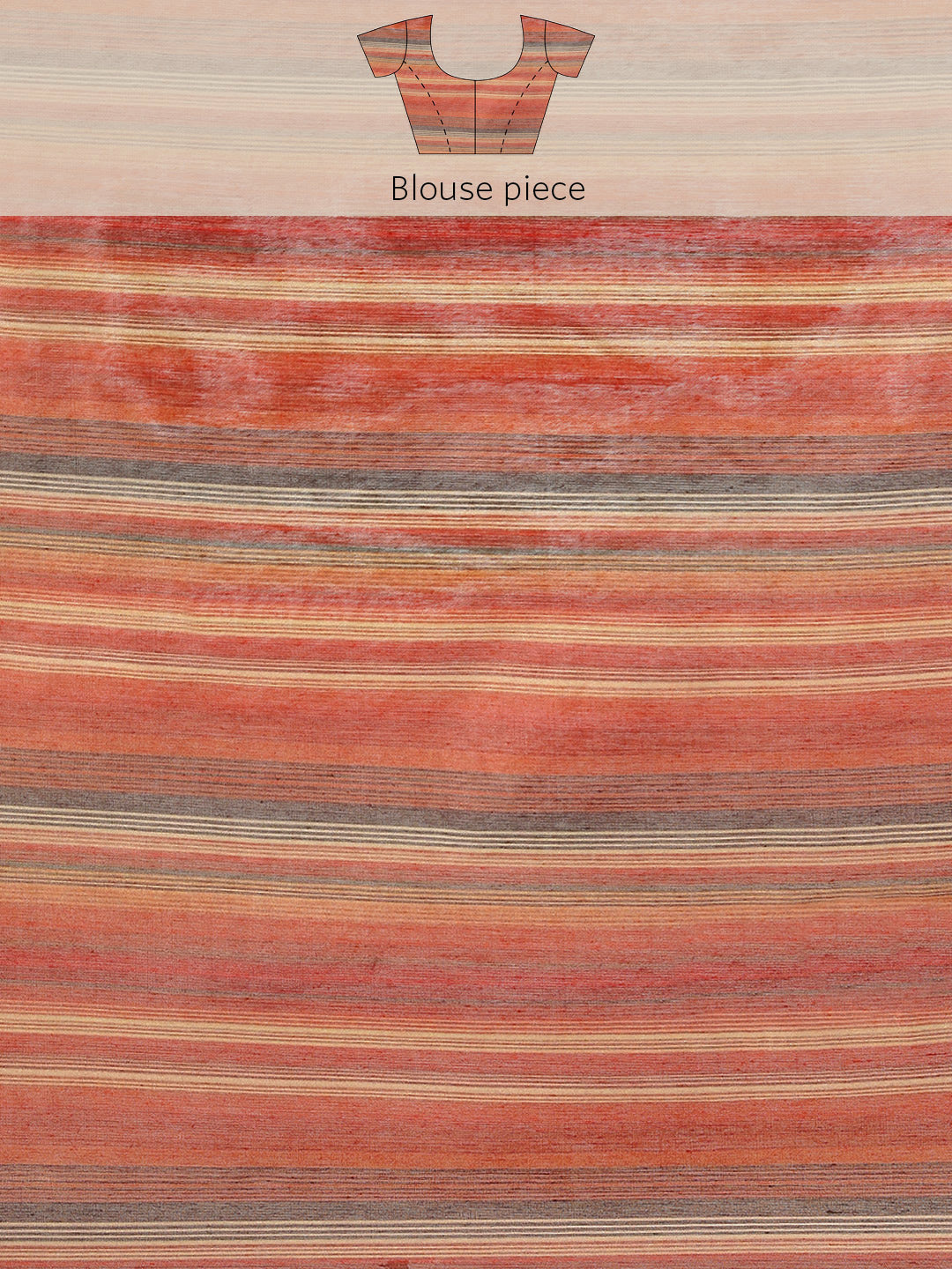 Women's Block Print Cotton Saree With Blouse Piece