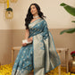 Banarasi Soft Silk Peacock Border Zari Woven Saree With Unstitched Blouse Piece