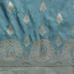 Banarasi Soft Silk Peacock Border Zari Woven Saree With Unstitched Blouse Piece