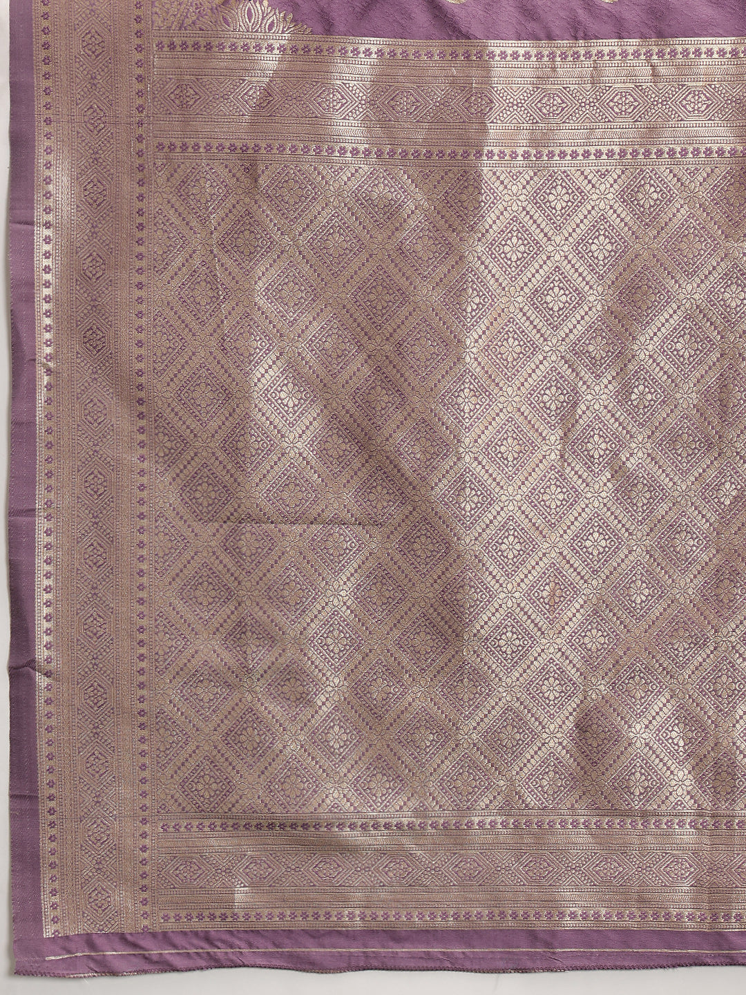 Banarasi Soft Silk Peacock Border Zari Woven Saree With Unstitched Blouse Piece