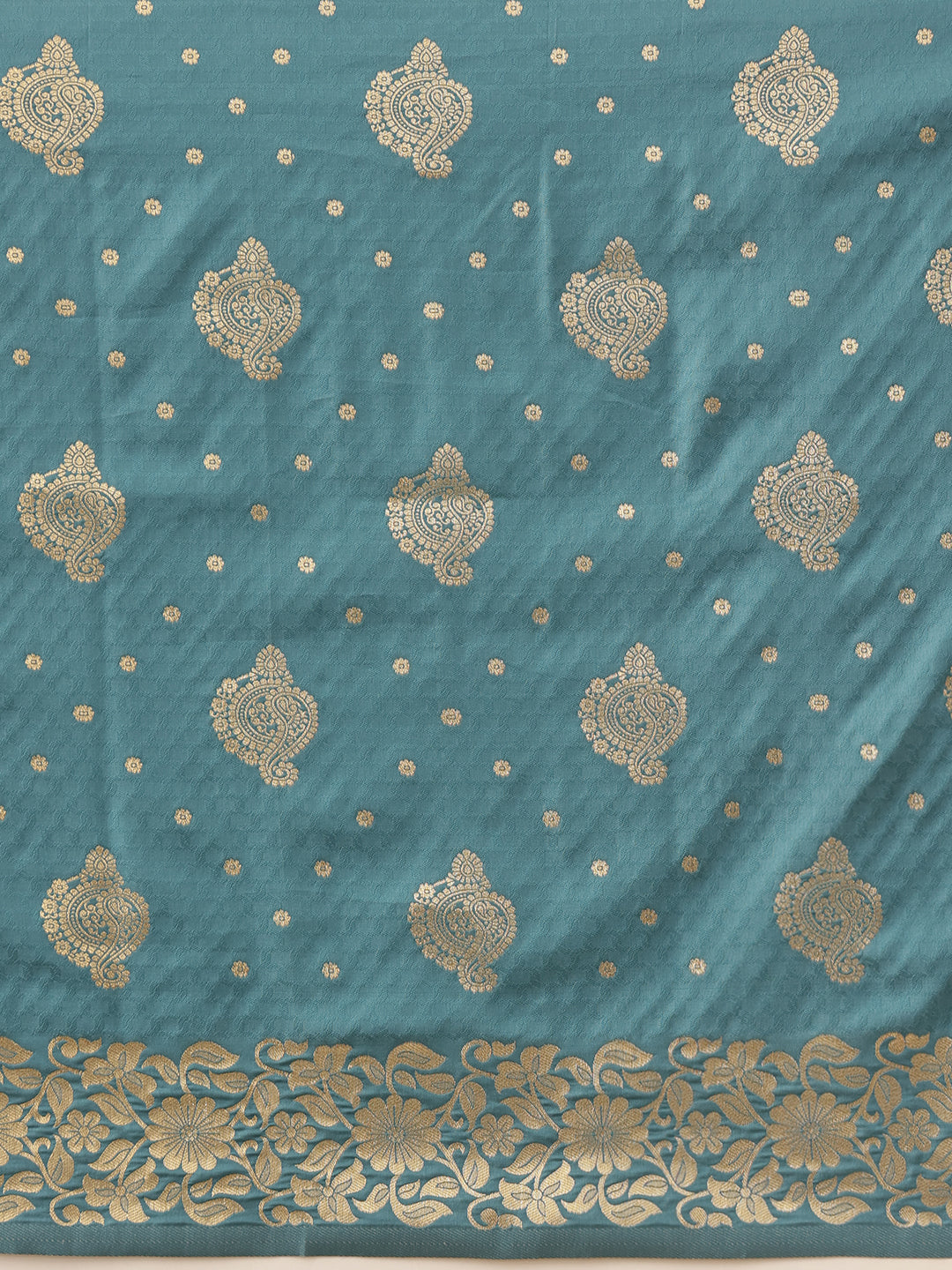 Banarasi Soft Silk Peacock Border Zari Woven Saree With Unstitched Blouse Piece