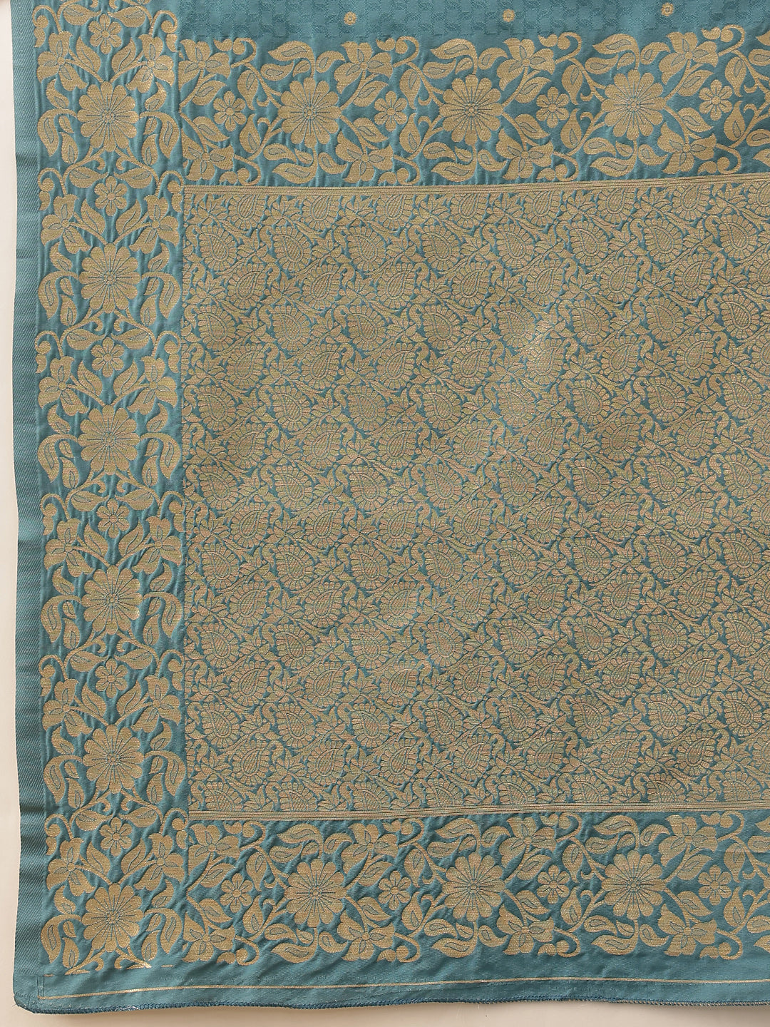 Banarasi Soft Silk Peacock Border Zari Woven Saree With Unstitched Blouse Piece