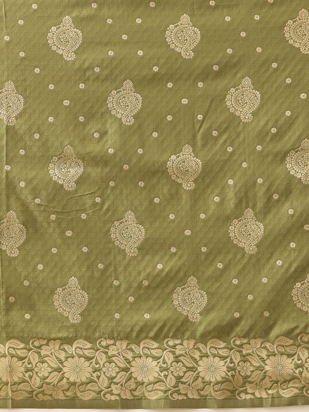 Banarasi Soft Silk Peacock Border Zari Woven Saree With Unstitched Blouse Piece