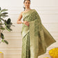 Banarasi Soft Silk Lahariya Work Zari Woven Saree With Unstitched Blouse Piece