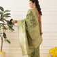 Banarasi Soft Silk Lahariya Work Zari Woven Saree With Unstitched Blouse Piece