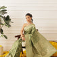 Banarasi Soft Silk Lahariya Work Zari Woven Saree With Unstitched Blouse Piece