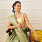 Banarasi Soft Silk Lahariya Work Zari Woven Saree With Unstitched Blouse Piece